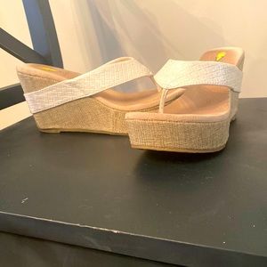 Volatile White Platform Sandal